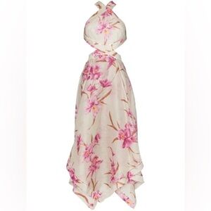 Zimmermann Pink Floral Midi Dress
